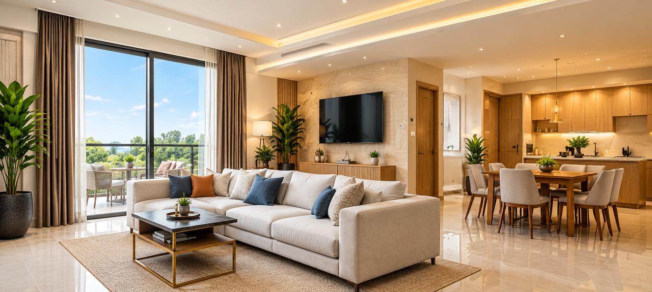 Open-plan living room interior