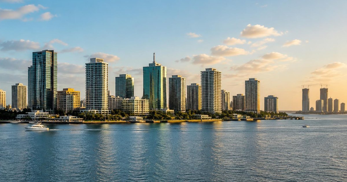 Victoria Island waterfront skyline and contemporary residential towers in Lagos